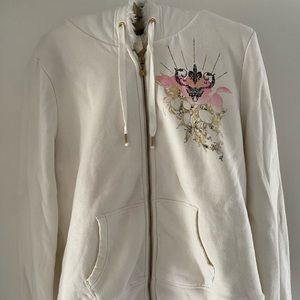 Express Zip-Up; tattoo graphics and fur lined